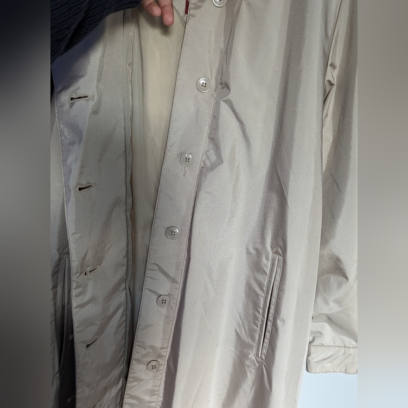 J.Gallery Long Tan Trench Coat with Belt - Picture 12 of 16